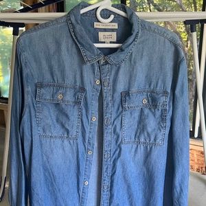 Oliver Logan - Mercer Linen Shirt Medium Indigo